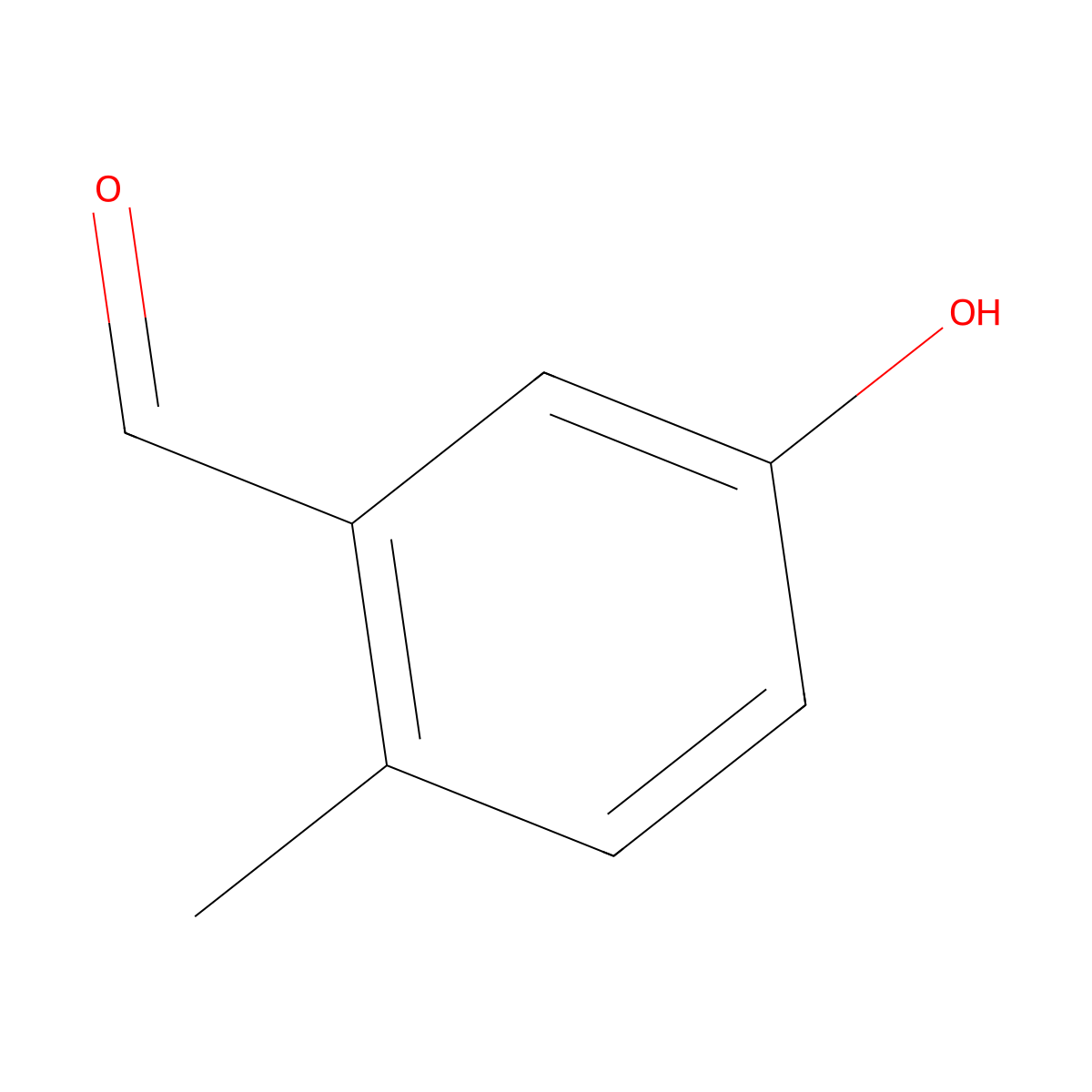5-Hydroxy-2-methylbenzaldehyde molecular structure, CAS 23942-00-9