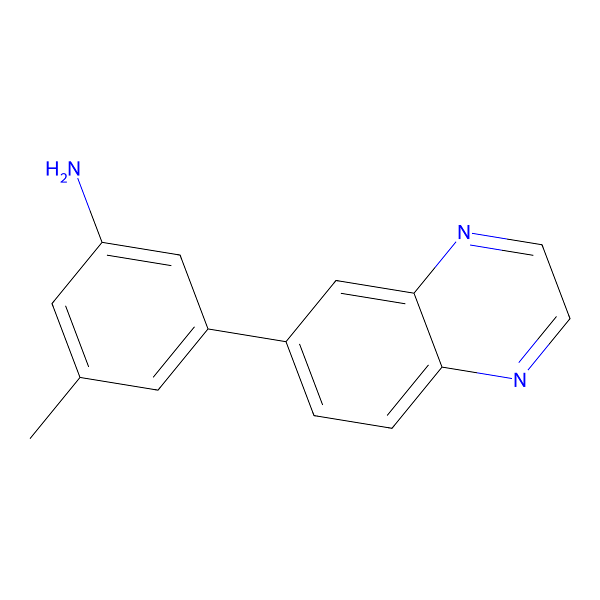 3-Methyl-5-(6-quinoxalinyl)benzenamine molecular structure, CAS 2394239-81-5