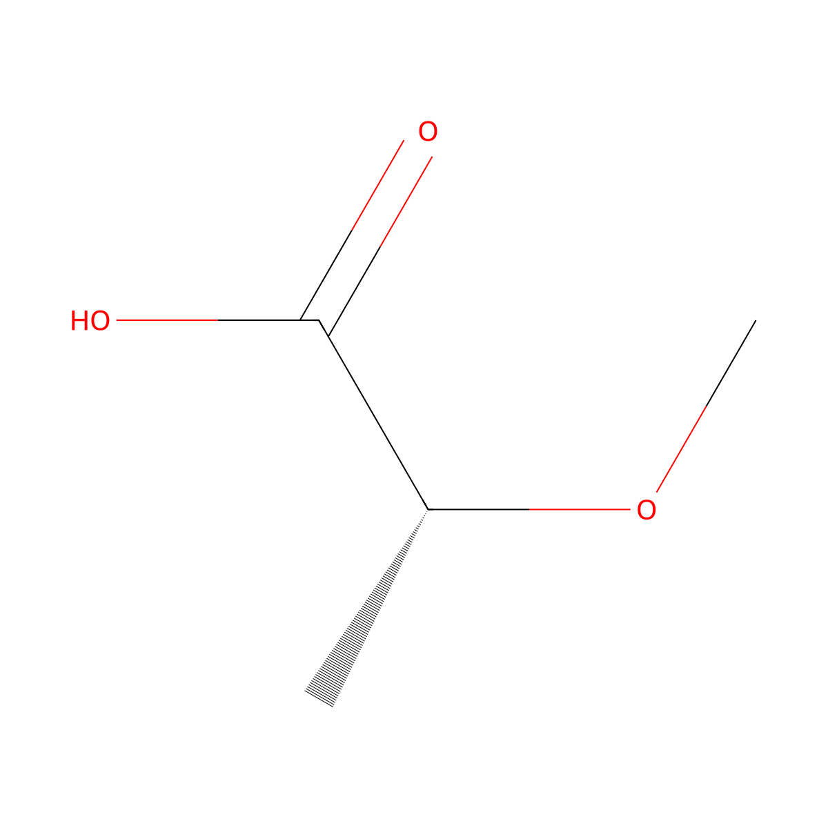 (2R)-2-methoxypropanoic acid molecular structure, CAS 23943-96-6