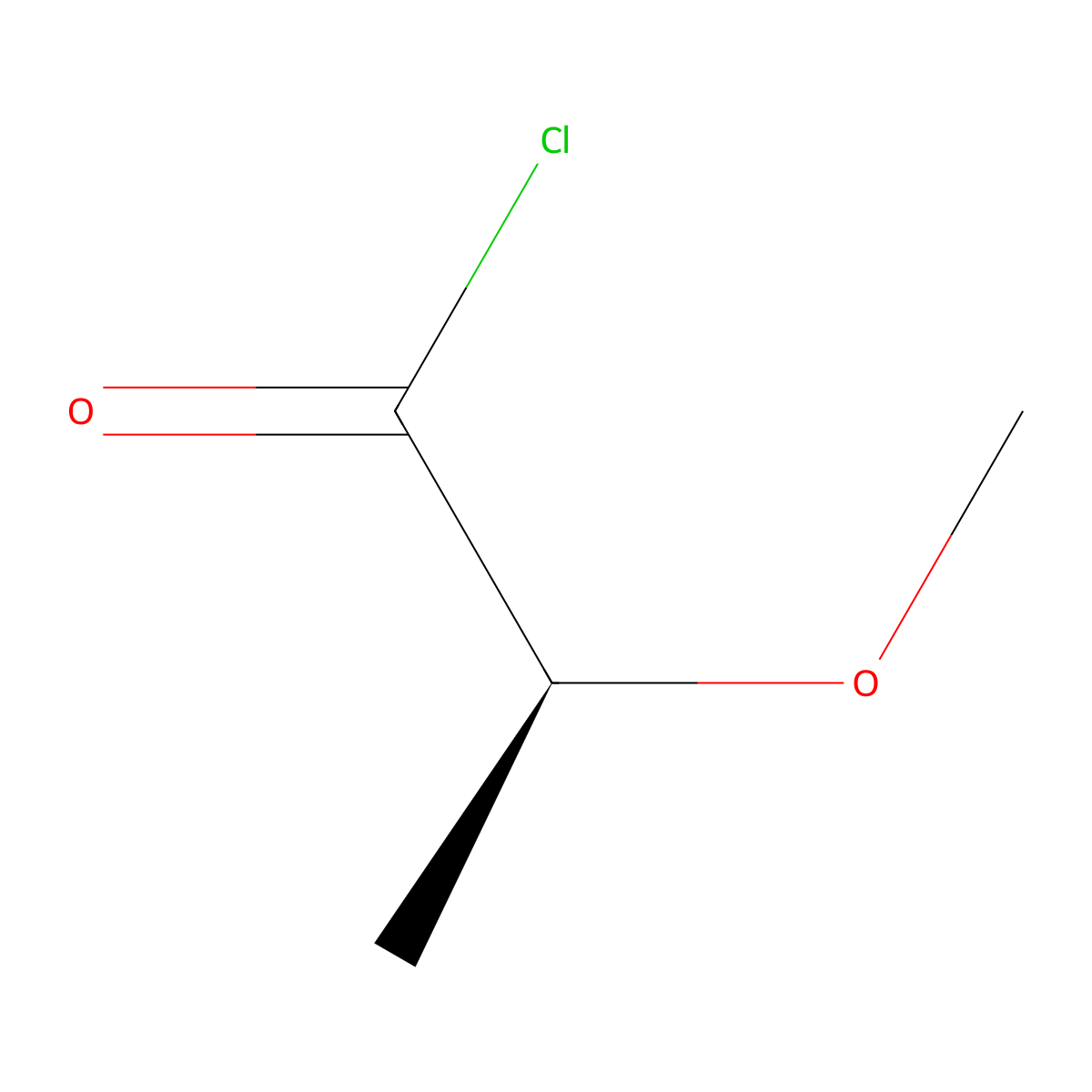 Propanoyl chloride, 2-methoxy-, (2S)- molecular structure, CAS 23943-98-8