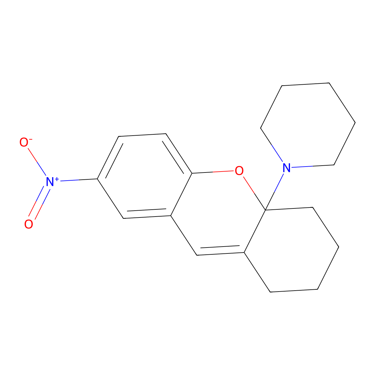 1-(7-Nitro-1,2,3,4-tetrahydroxanthen-4a-yl)piperidine molecular structure, CAS 239438-73-4
