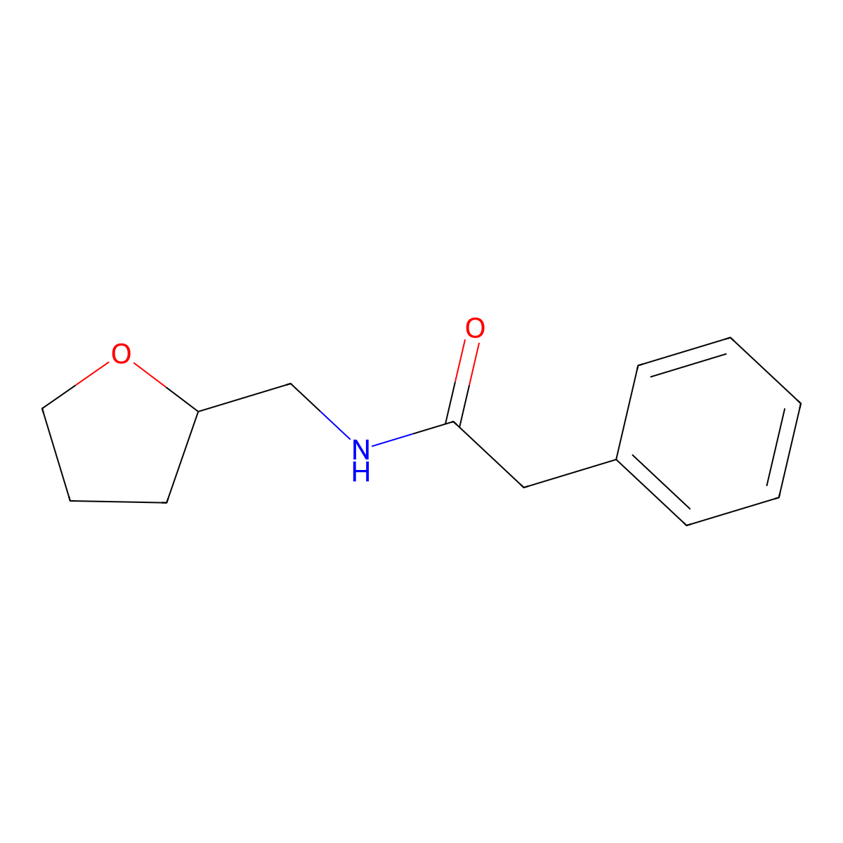 N-(oxolan-2-ylmethyl)-2-phenylacetamide molecular structure, CAS 239439-29-3