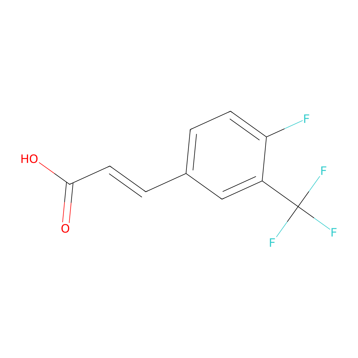 4-Fluoro-3-(trifluoromethyl)cinnamic acid molecular structure, CAS 239463-90-2