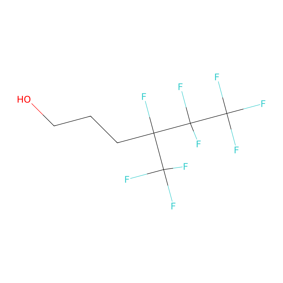 4,5,5,6,6,6-Hexafluoro-4-(trifluoromethyl)hexan-1-ol molecular structure, CAS 239463-96-8