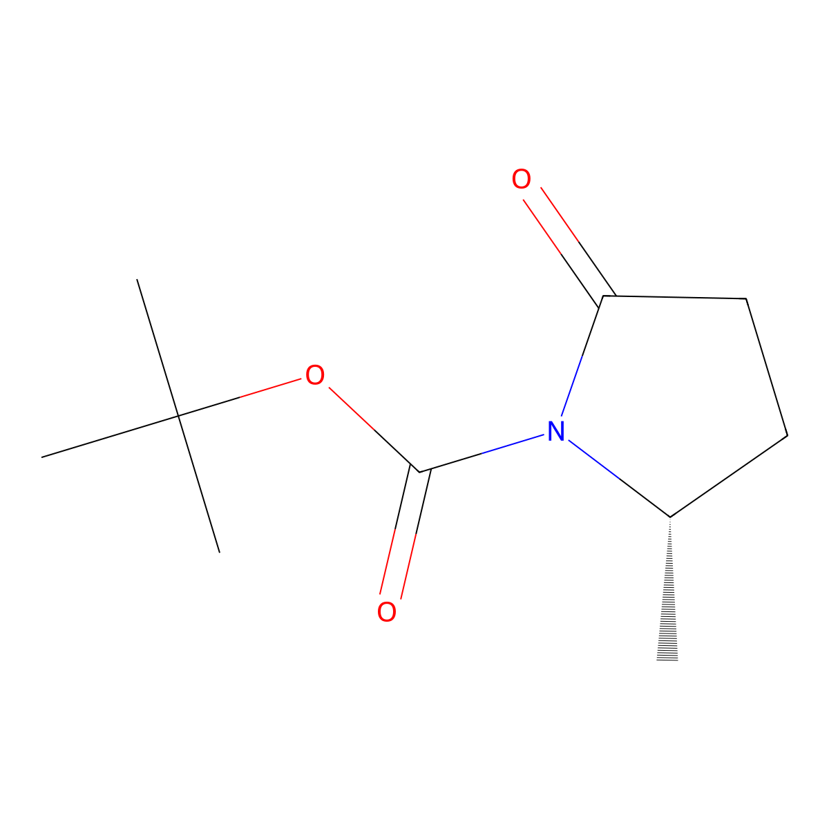tert-butyl (2S)-2-methyl-5-oxopyrrolidine-1-carboxylate molecular structure, CAS 239469-76-2