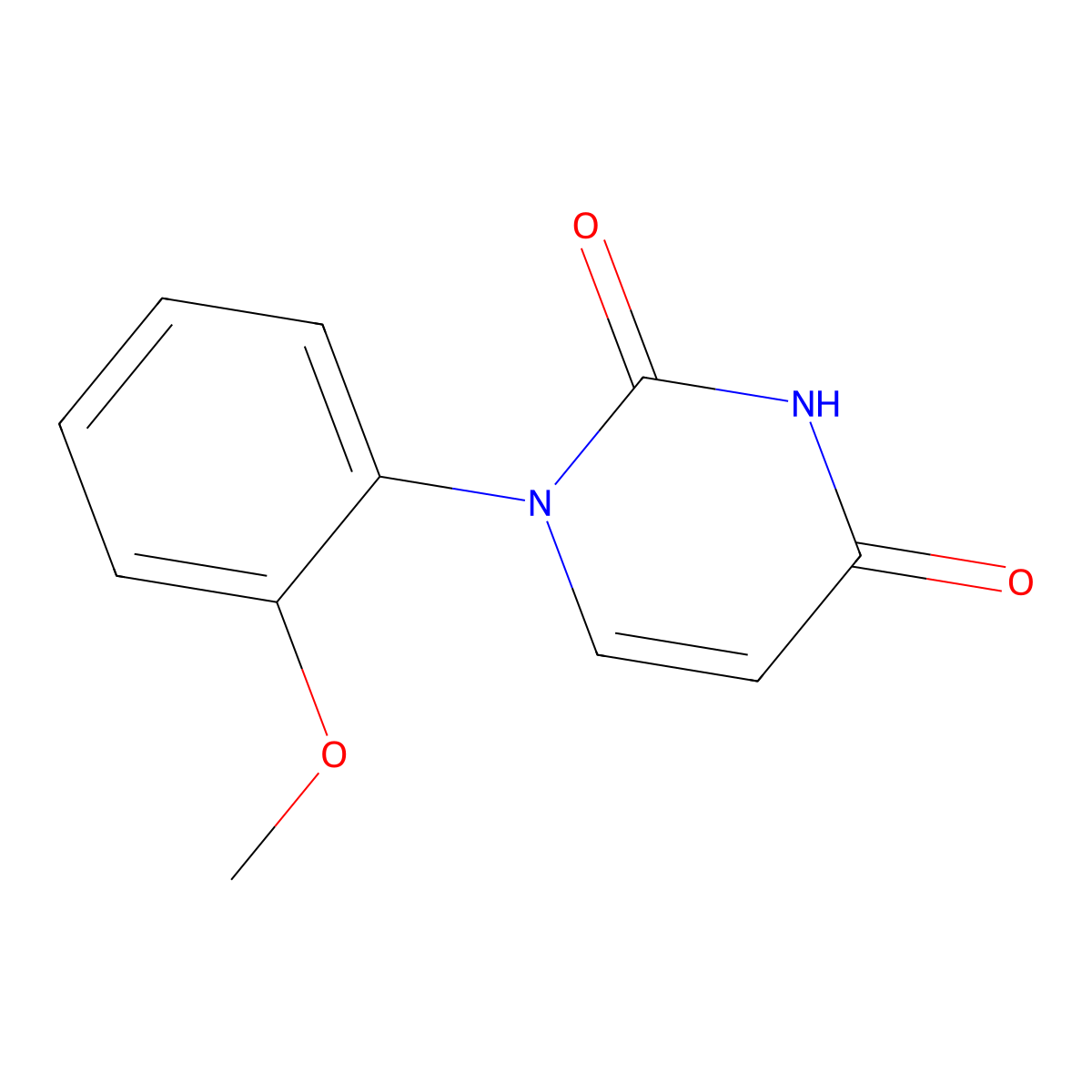 1-(2-Methoxyphenyl)-1,2,3,4-tetrahydropyrimidine-2,4-dione molecular structure, CAS 23947-10-6