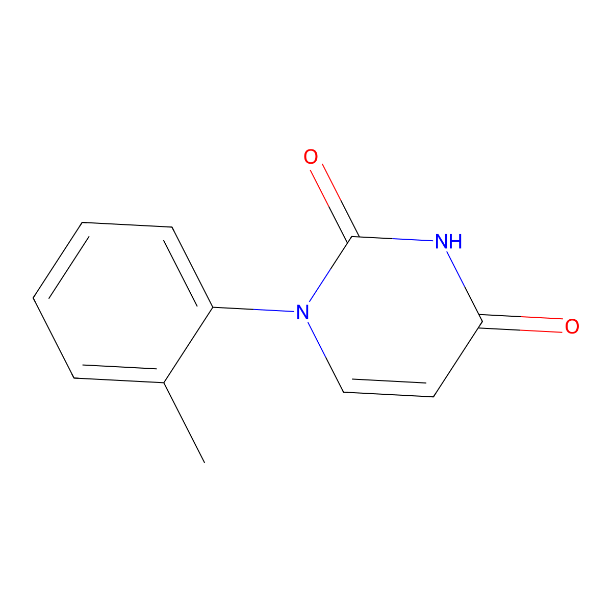 1-(2-Methylphenyl)uracil molecular structure, CAS 23947-12-8