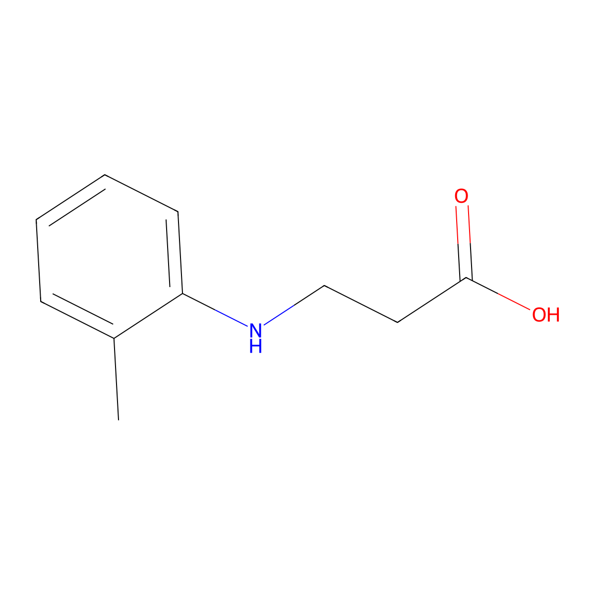 3-[(2-Methylphenyl)amino]propanoic acid molecular structure, CAS 23947-32-2