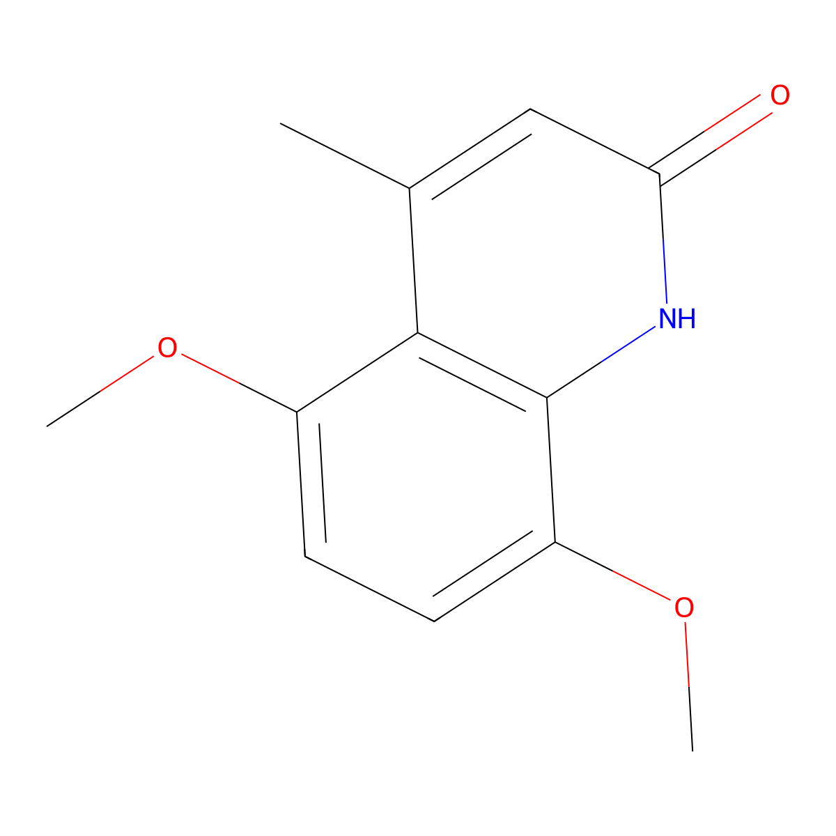 5,8-Dimethoxy-4-methylquinolin-2(1H)-one molecular structure, CAS 23947-41-3