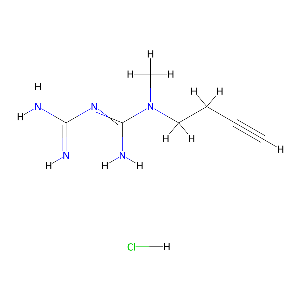 Metforminyn hydrochloride molecular structure, CAS 2394775-84-7