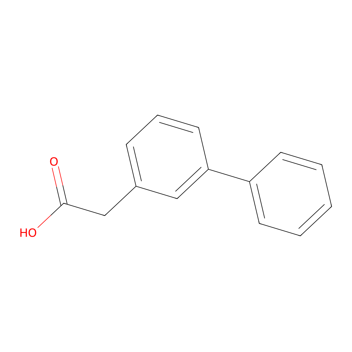 3-Biphenylylacetic acid molecular structure, CAS 23948-77-8