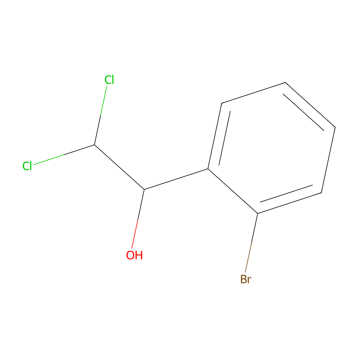 1-(2-Bromophenyl)-2,2-dichloroethanol molecular structure, CAS 2394840-30-1
