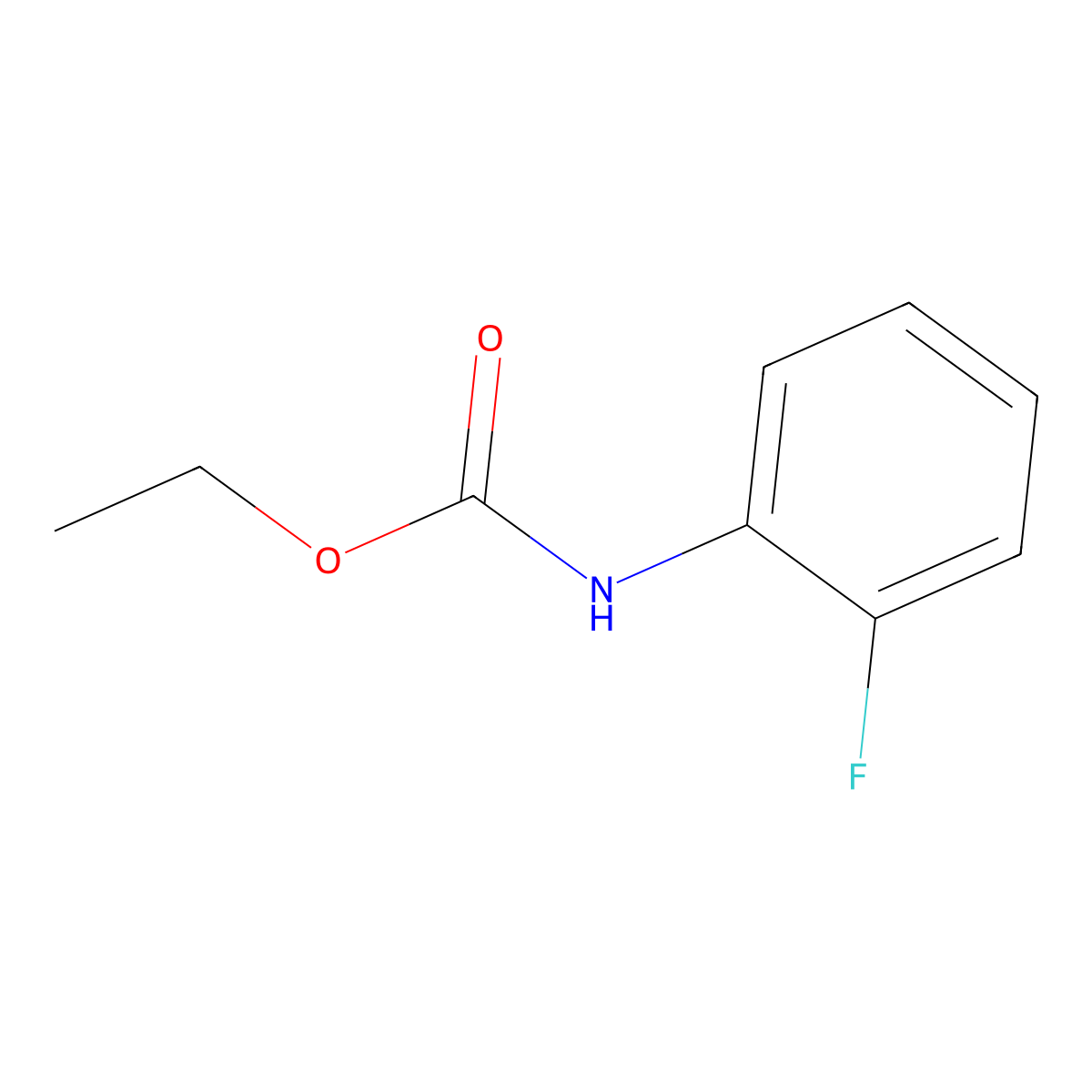 ethyl N-(2-fluorophenyl)carbamate molecular structure, CAS 2395-34-8