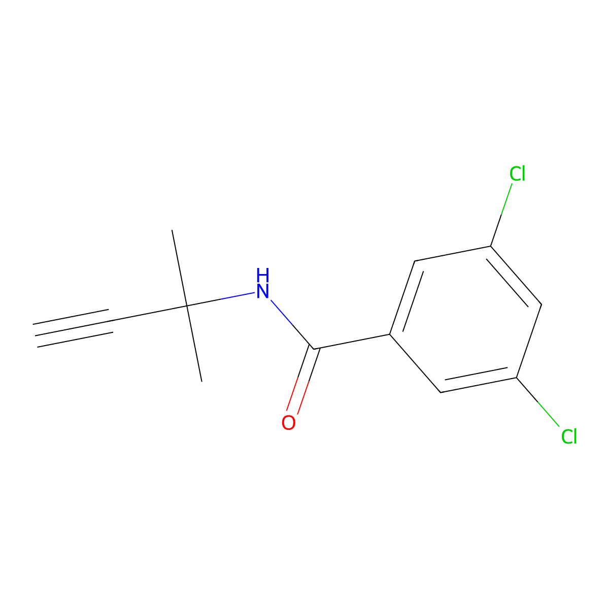 Propyzamide molecular structure, CAS 23950-58-5
