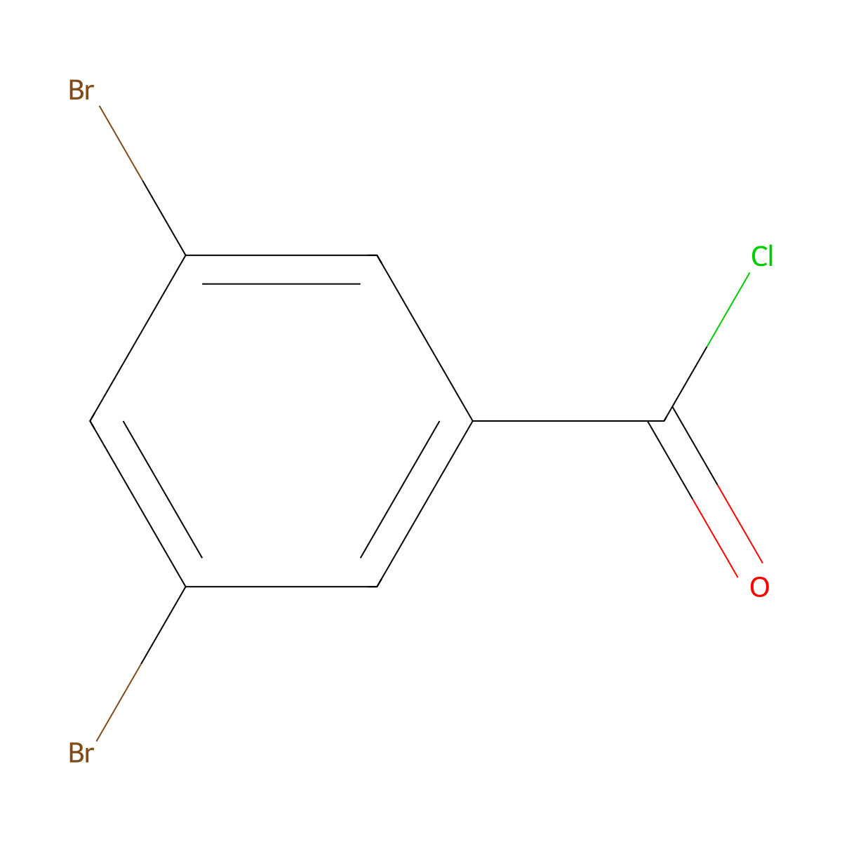 3,5-Dibromobenzoyl chloride molecular structure, CAS 23950-59-6