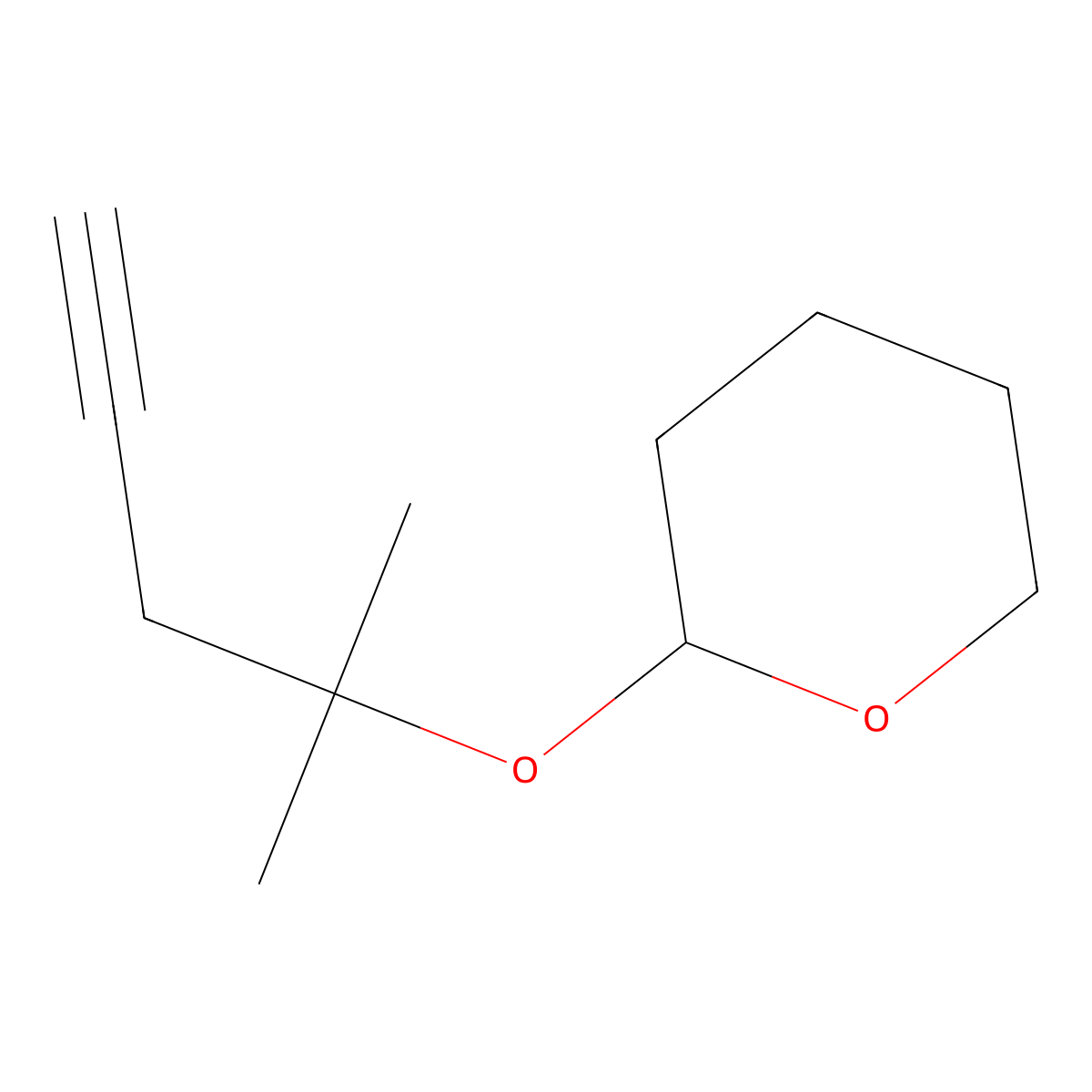 2-[(2-Methyl-4-pentyn-2-yl)oxy]tetrahydro-2H-pyran molecular structure, CAS 23950-66-5