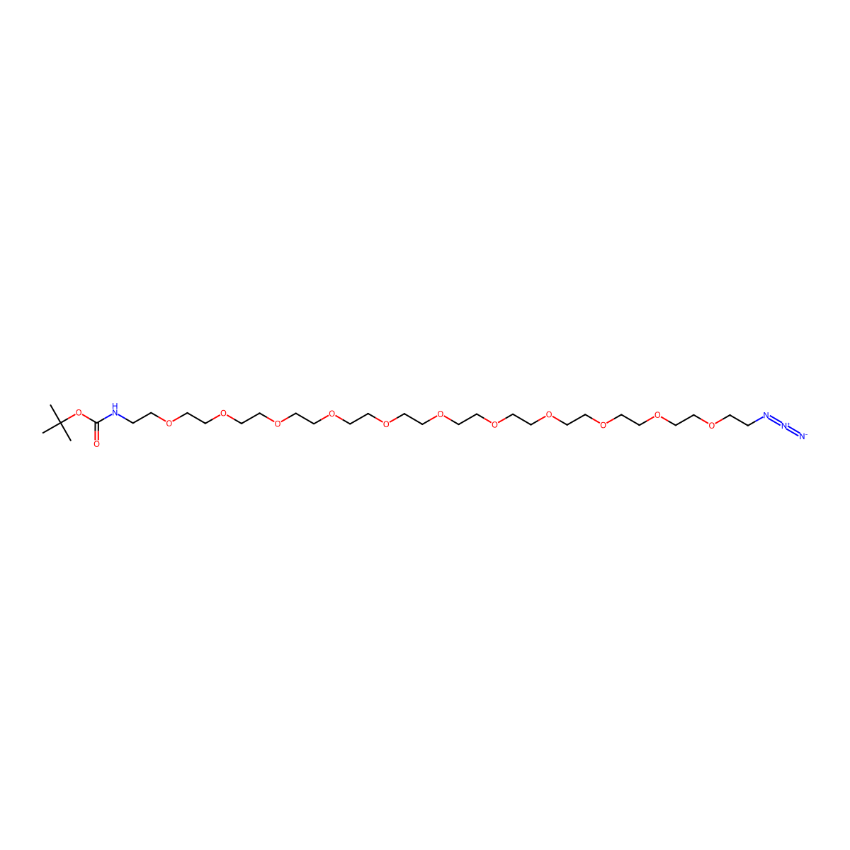 Boc-NH-PEG11-CH2CH2N3 molecular structure, CAS 2395004-21-2