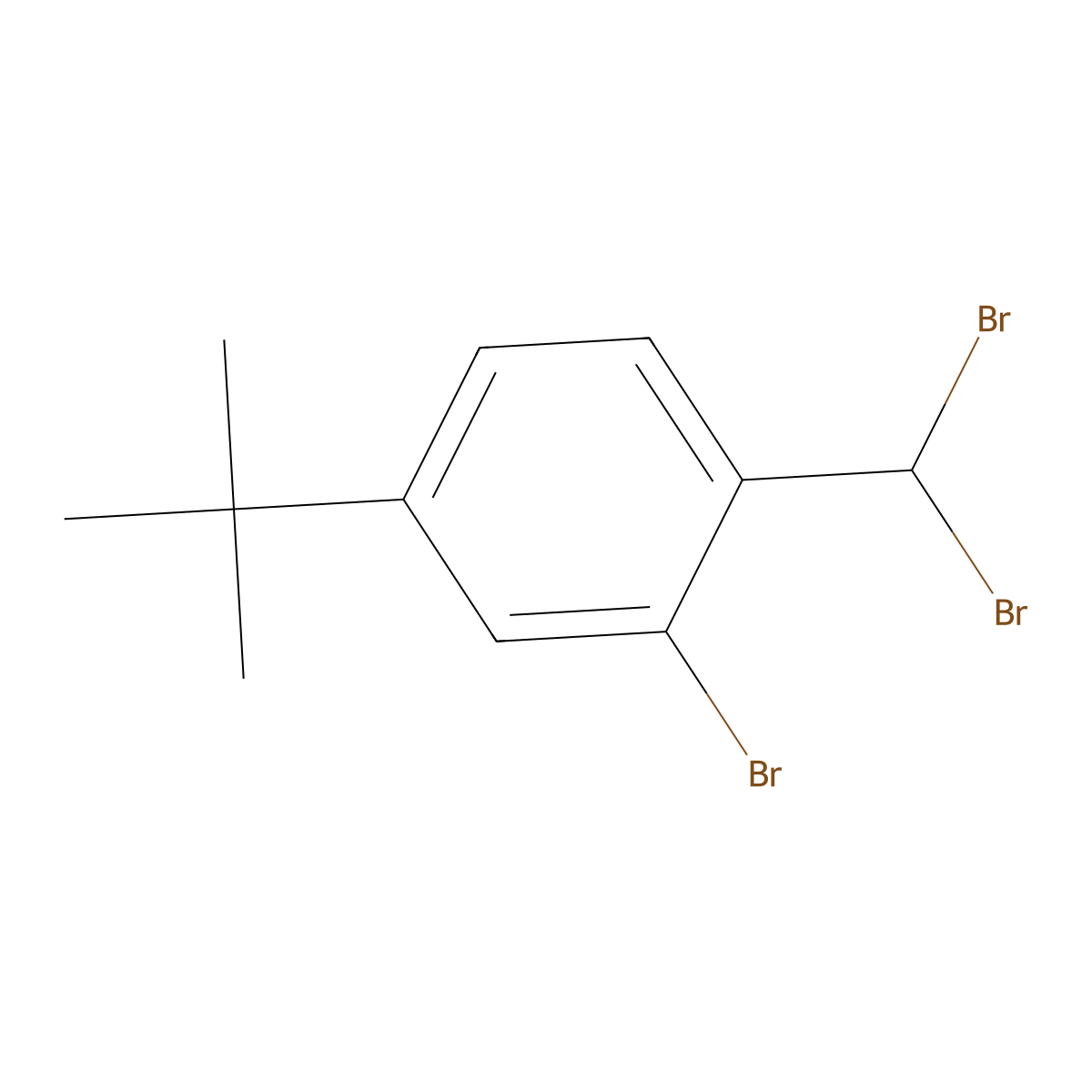 2-Bromo-4-(tert-butyl)-1-(dibromomethyl)benzene molecular structure, CAS 2395023-22-8