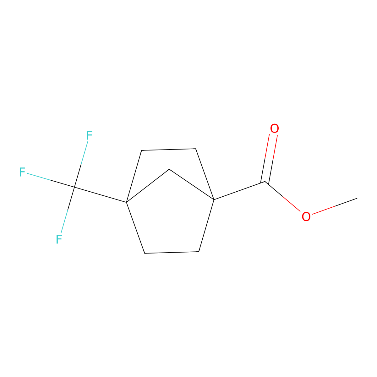 Methyl 4-(trifluoromethyl)norbornane-1-carboxylate molecular structure, CAS 2395025-46-2