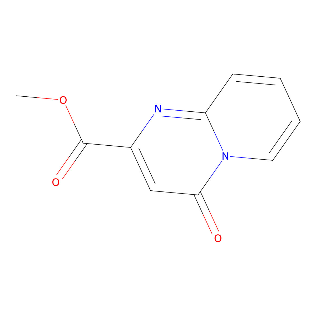 Methyl 4-oxo-4H-pyrido[1,2-a]pyrimidine-2-carboxylate molecular structure, CAS 23951-66-8