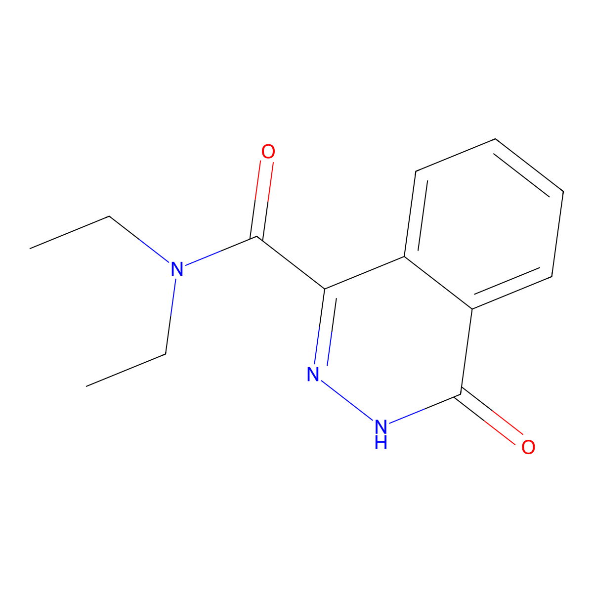 N,N-diethyl-4-oxo-3,4-dihydro-1-phthalazinecarboxamide molecular structure, CAS 23952-08-1