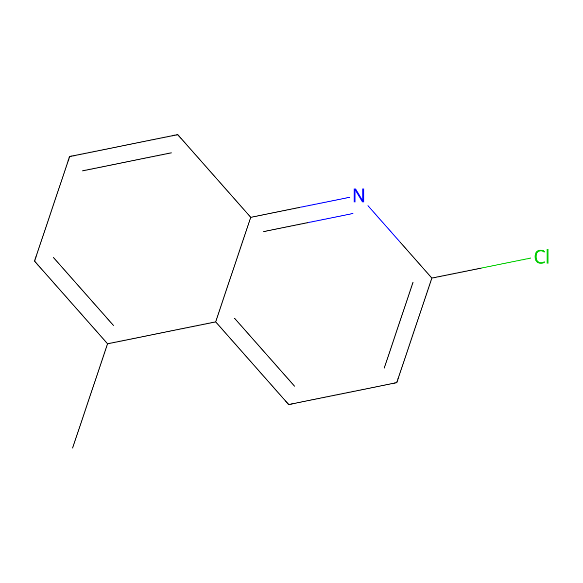 2-Chloro-5-methylquinoline molecular structure, CAS 23952-31-0
