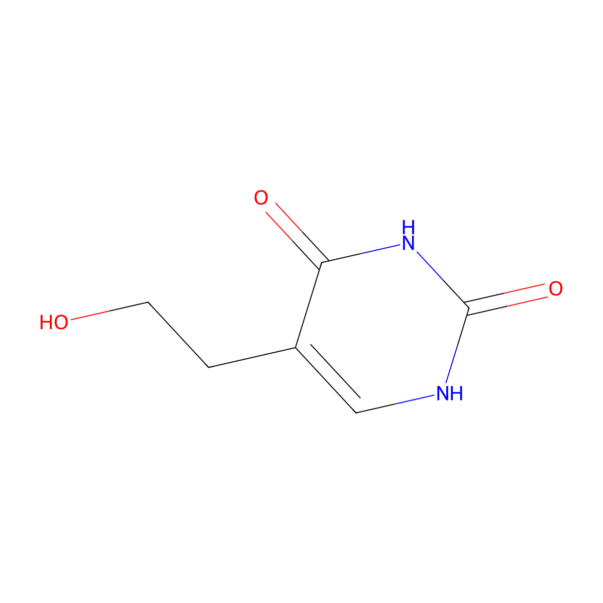 5-(2-Hydroxyethyl)pyrimidine-2,4(1H,3H)-dione molecular structure, CAS 23956-12-9