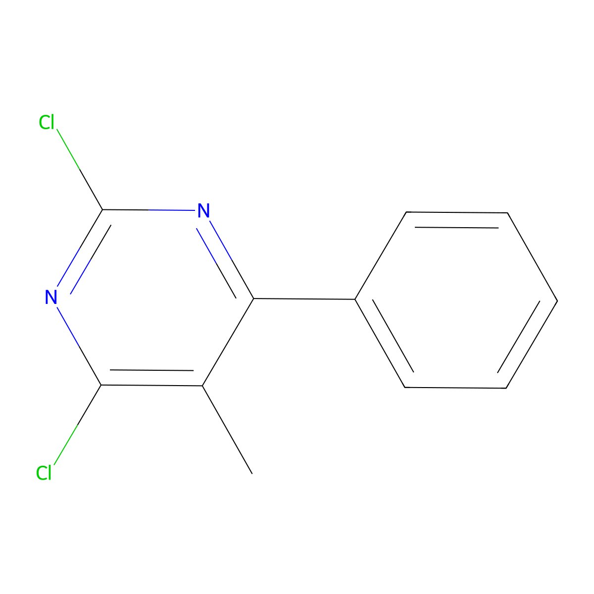 2,4-Dichloro-5-methyl-6-phenylpyrimidine molecular structure, CAS 23956-69-6