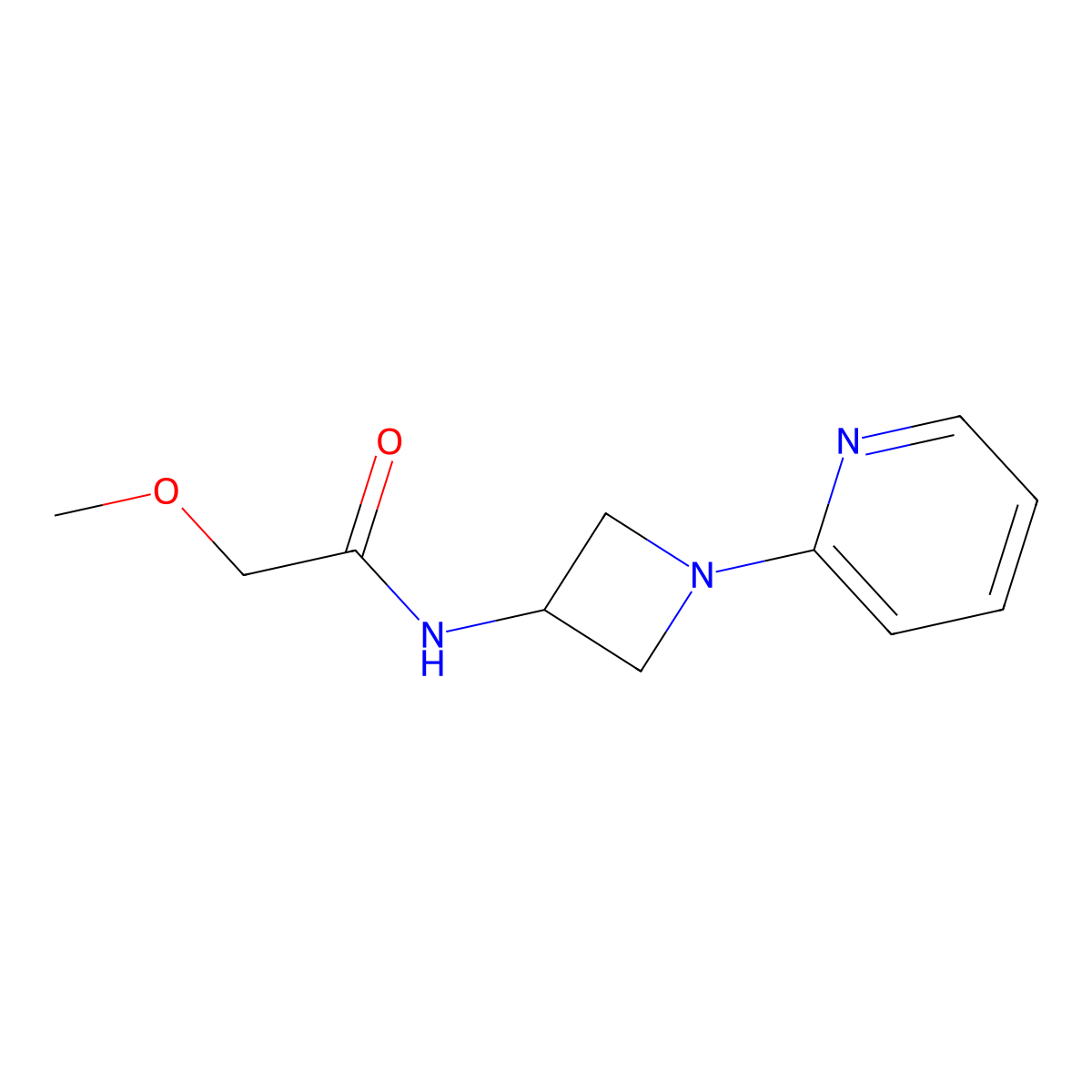 2-methoxy-N-[1-(pyridin-2-yl)azetidin-3-yl]acetamide molecular structure, CAS 2395621-13-1