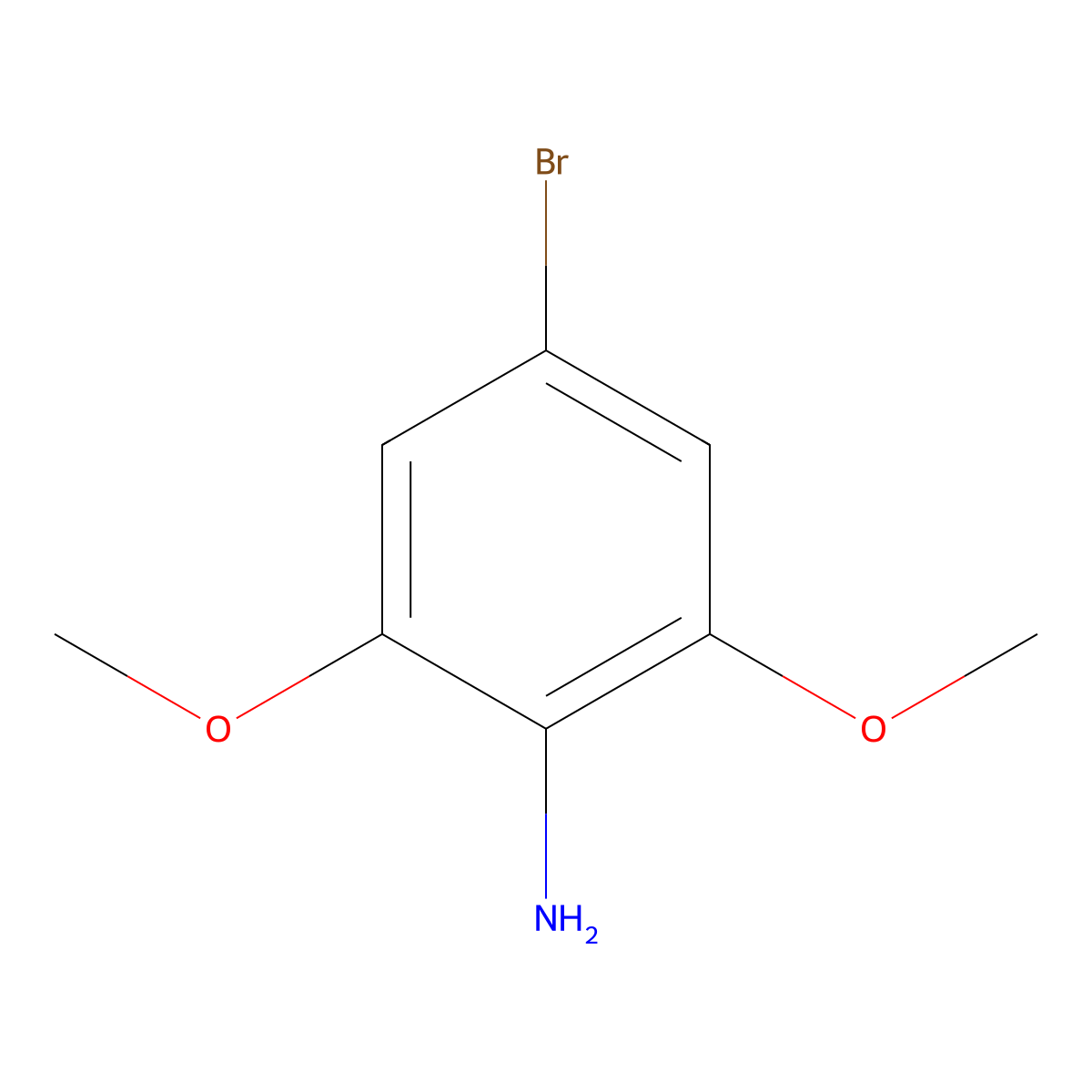 4-Bromo-2,6-dimethoxyaniline molecular structure, CAS 23957-21-3