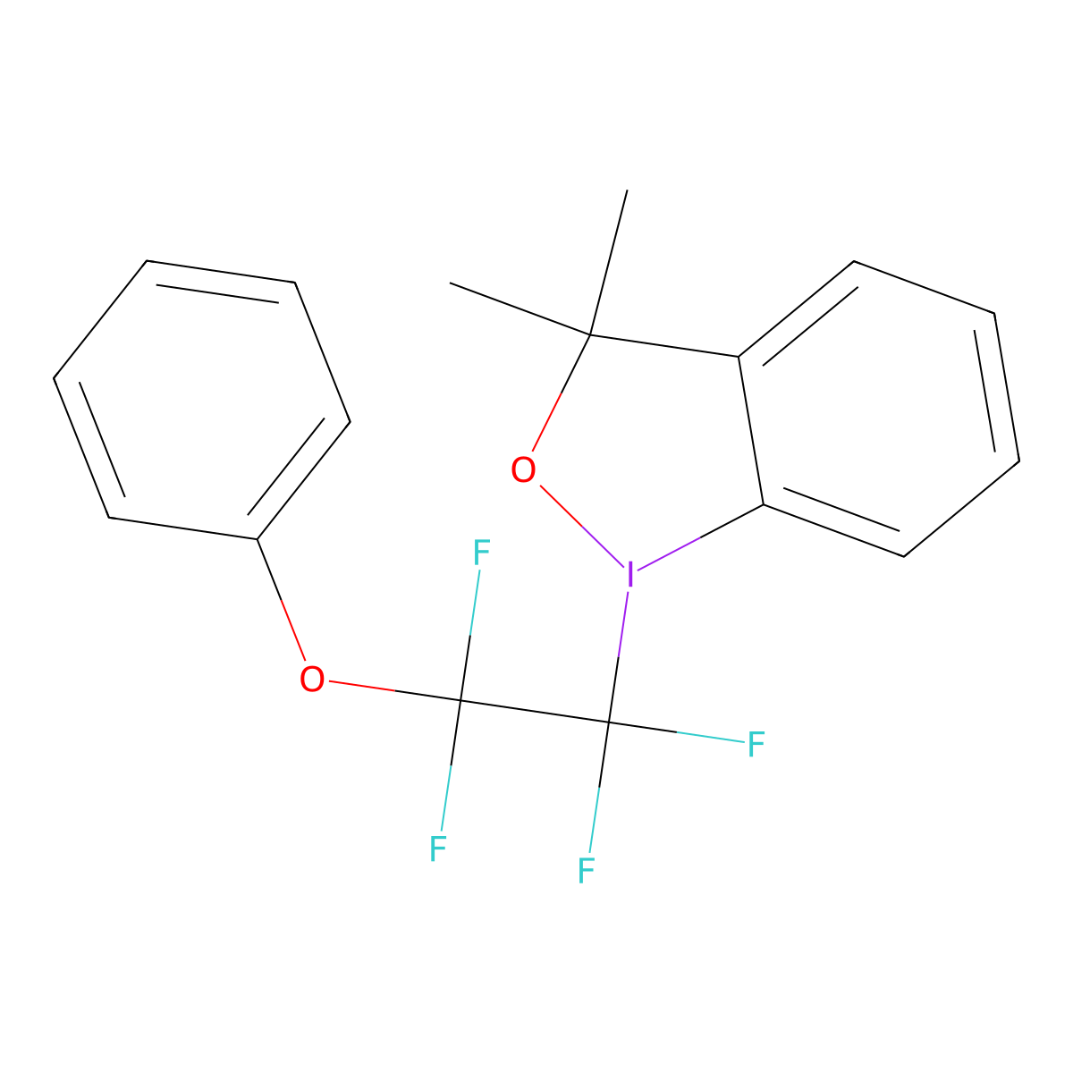 1-(Phenoxy tetrafluoroethyl)-3,3-dimethyl-1,2-benziodoxole molecular structure, CAS 2395814-77-2