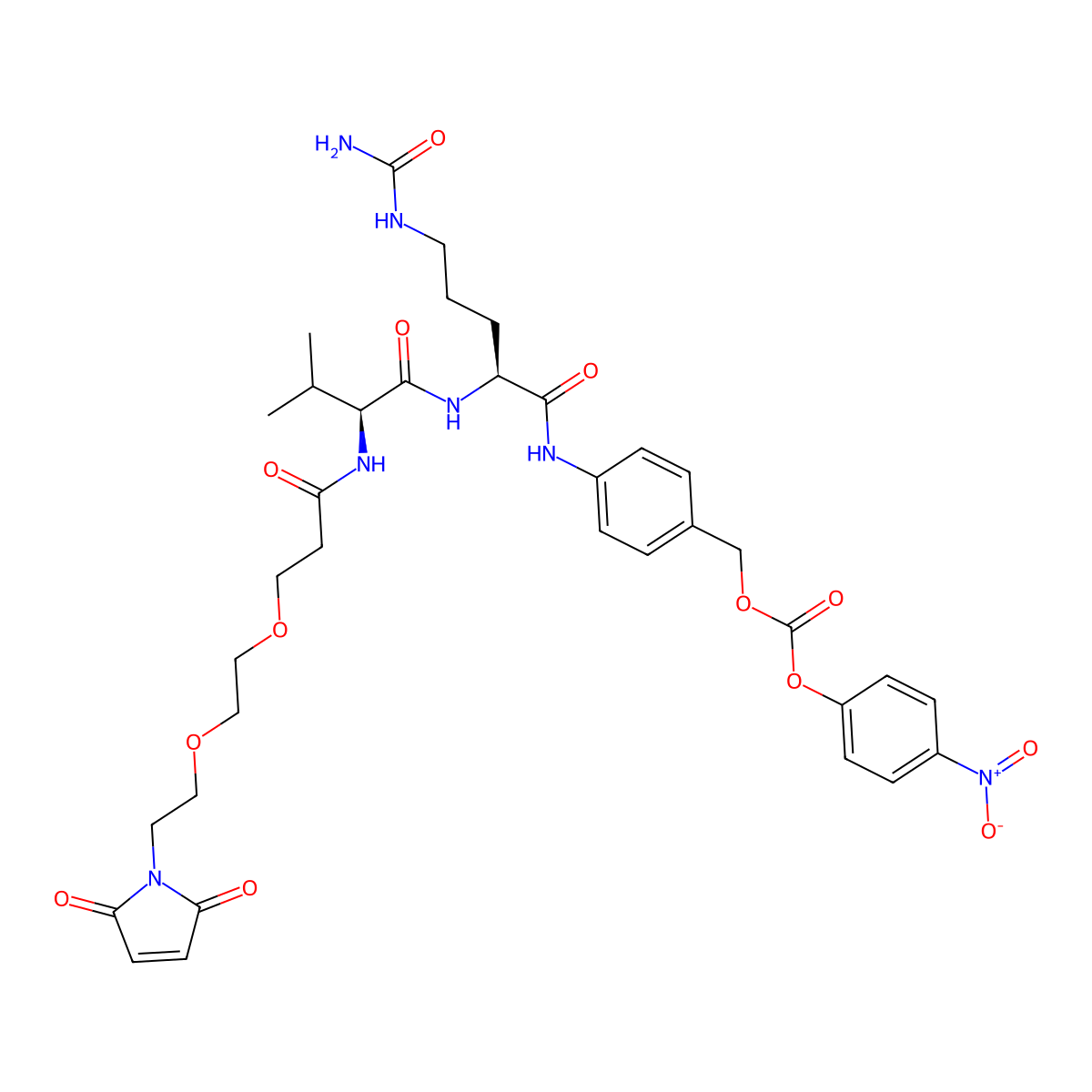 Mal-PEG2-VCP-NB molecular structure, CAS 2395887-69-9