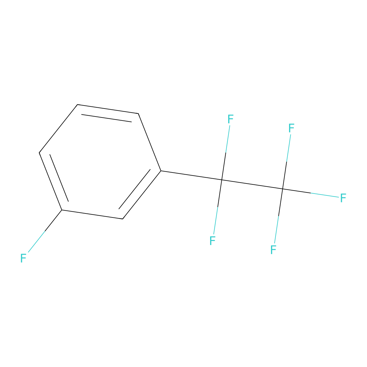 1-Fluoro-3-(pentafluoroethyl)benzene molecular structure, CAS 2396-10-3