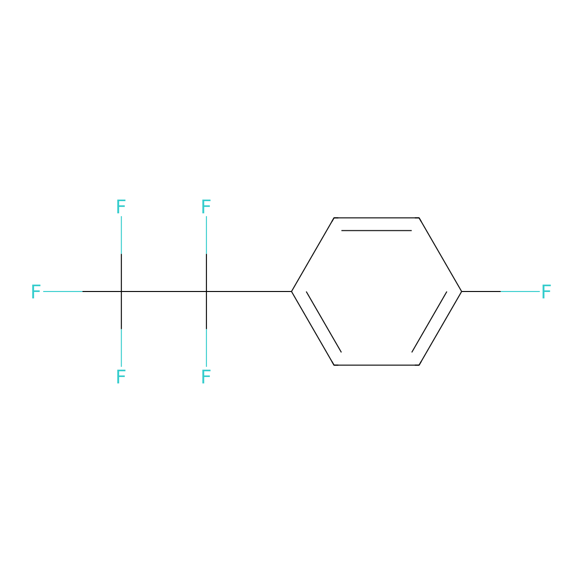 1-Fluoro-4-(pentafluoroethyl)benzene molecular structure, CAS 2396-11-4
