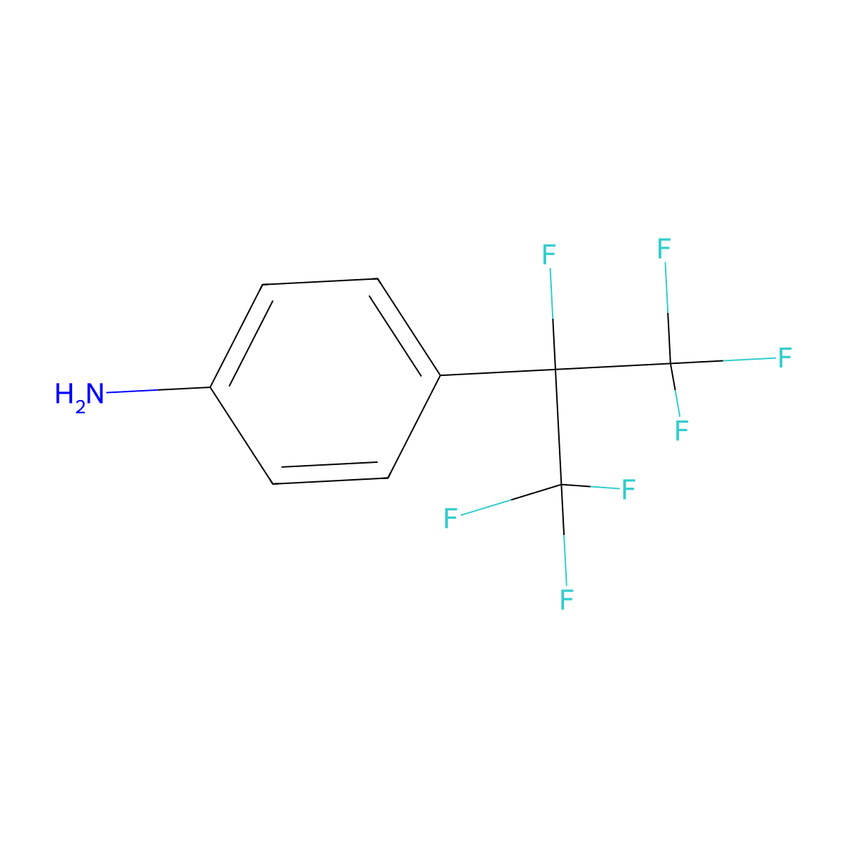 4-(Heptafluoropropan-2-yl)aniline molecular structure, CAS 2396-17-0