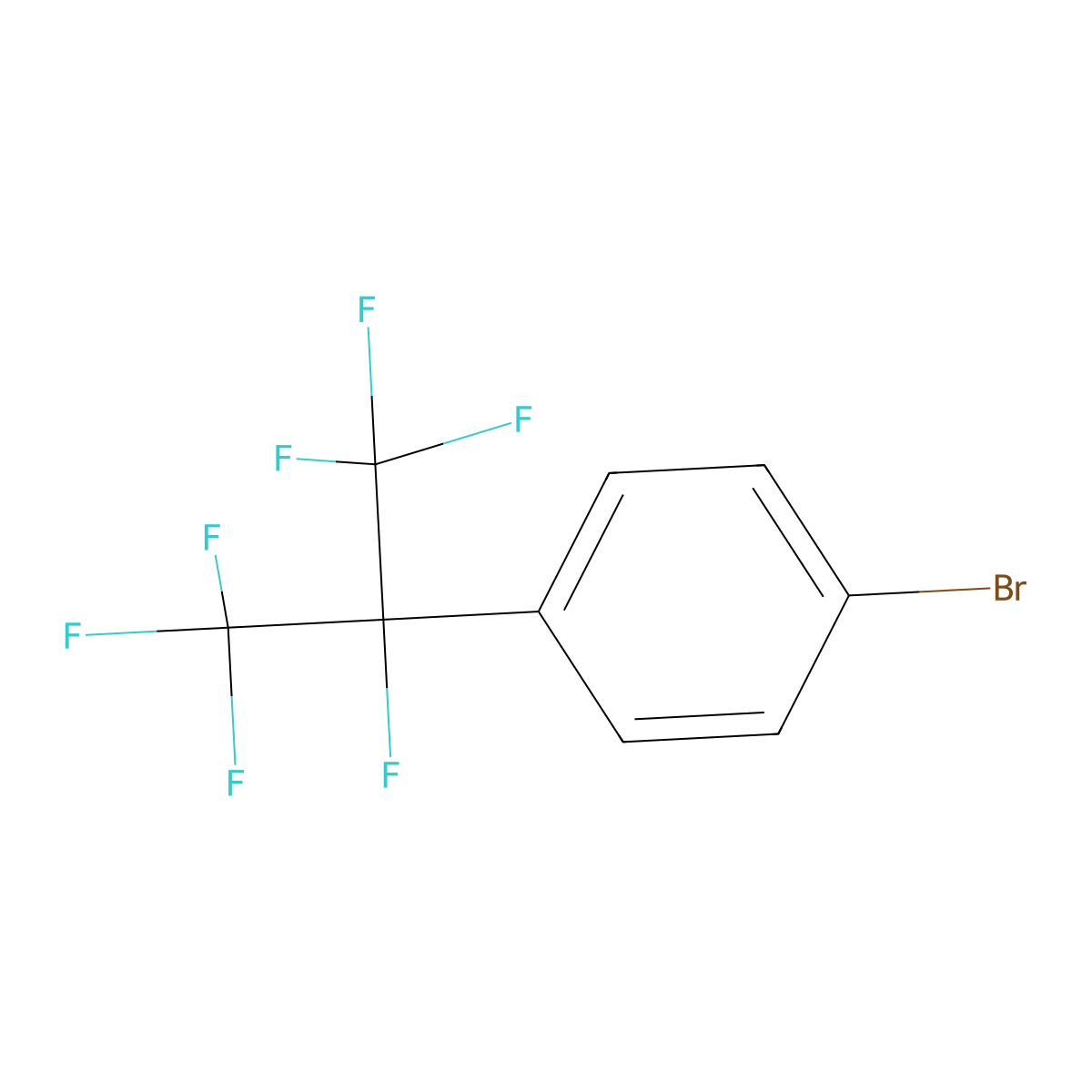 1-Bromo-4-(1,1,1,2,3,3,3-heptafluoropropan-2-yl)benzene molecular structure, CAS 2396-23-8