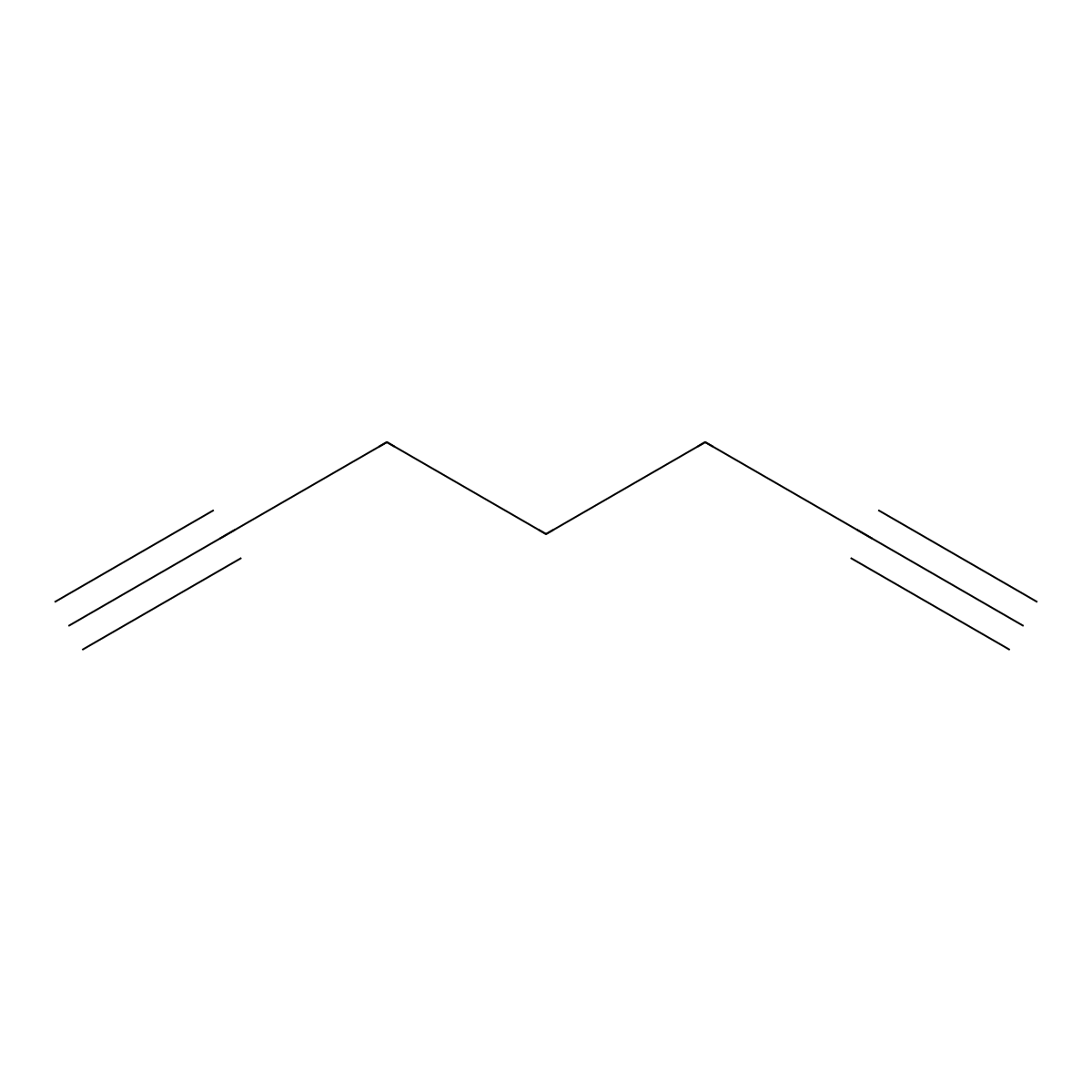 1,6-Heptadiyne molecular structure, CAS 2396-63-6