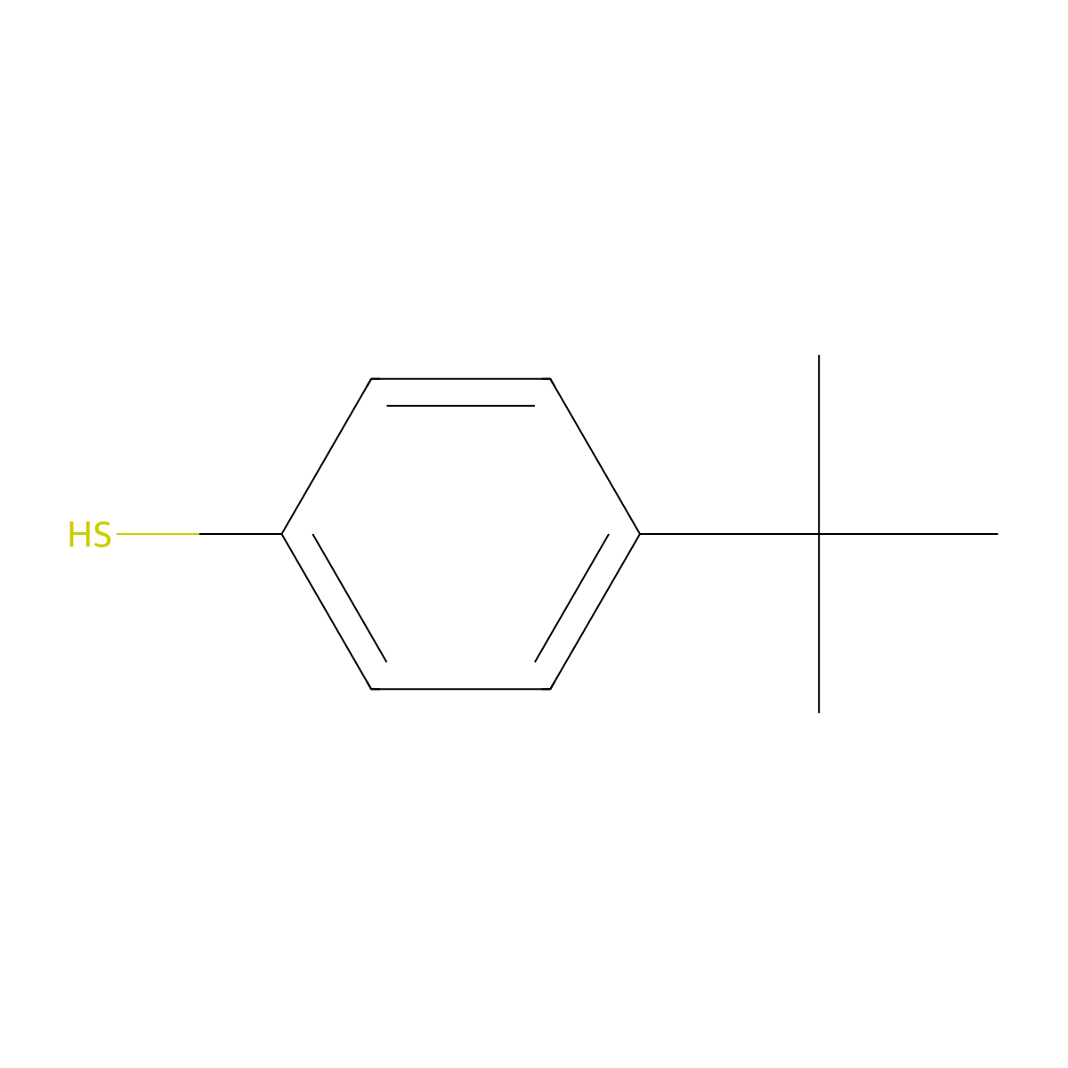 4-Tert-Butylbenzenethiol molecular structure, CAS 2396-68-1
