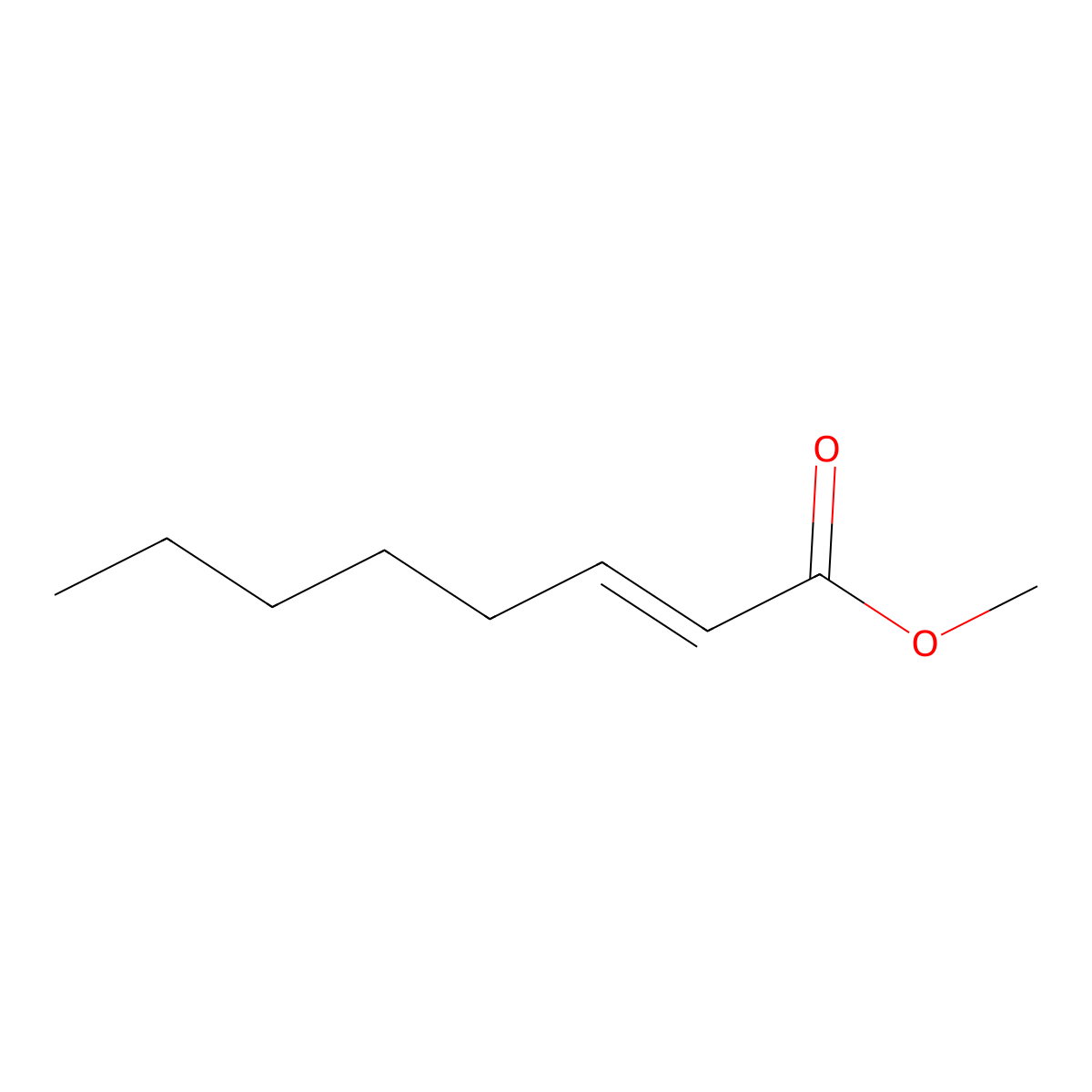 Methyl oct-2-enoate molecular structure, CAS 2396-85-2