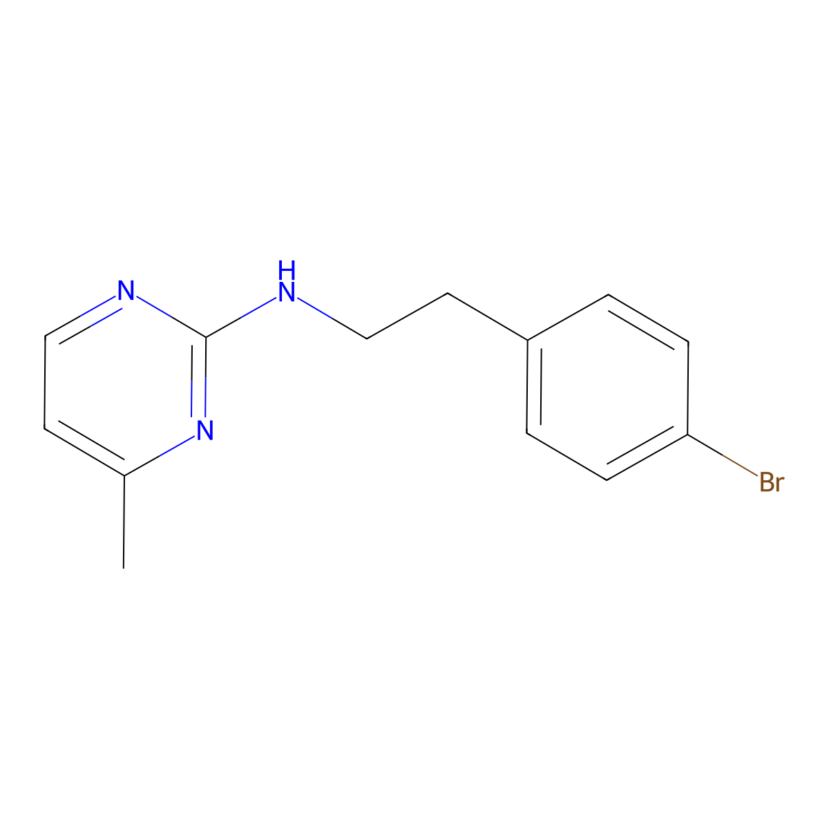 N-[2-(4-bromophenyl)ethyl]-4-methylpyrimidin-2-amine molecular structure, CAS 2396326-57-9