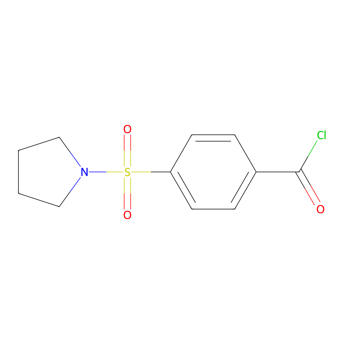 4-(Pyrrolidin-1-ylsulfonyl)benzoyl chloride molecular structure, CAS 23965-96-0