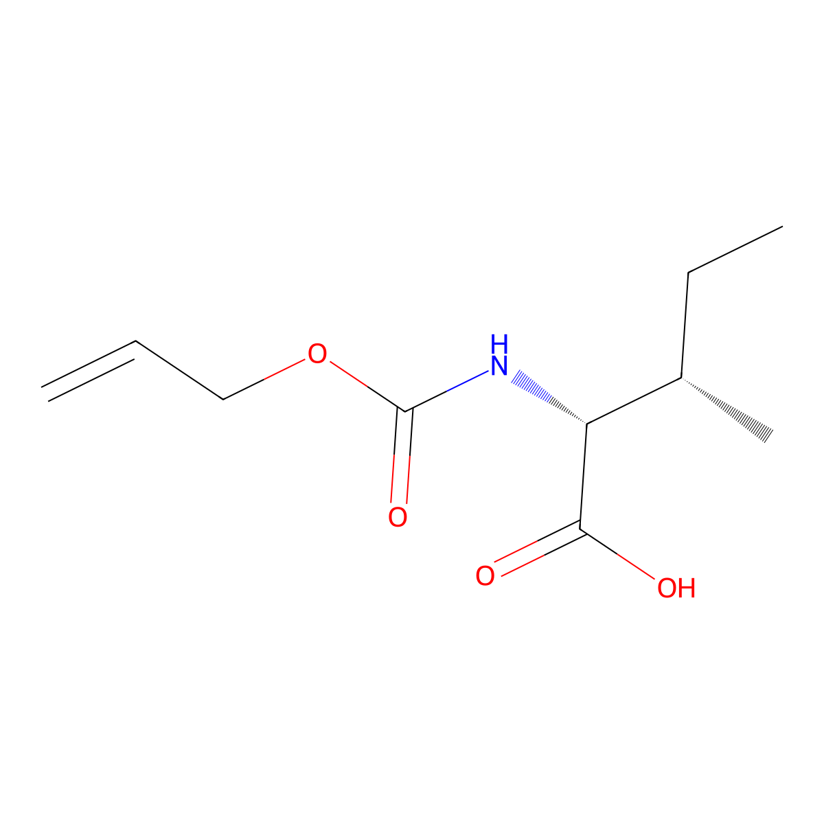 (2R,3S)-3-methyl-2-{[(prop-2-en-1-yloxy)carbonyl]amino}pentanoic acid molecular structure, CAS 2396519-11-0