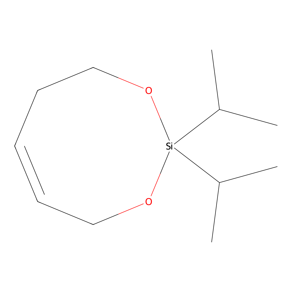 2,2-Bis(propan-2-yl)-2,4,5,8-tetrahydro-1,3,2-dioxasilocine molecular structure, CAS 2396521-63-2