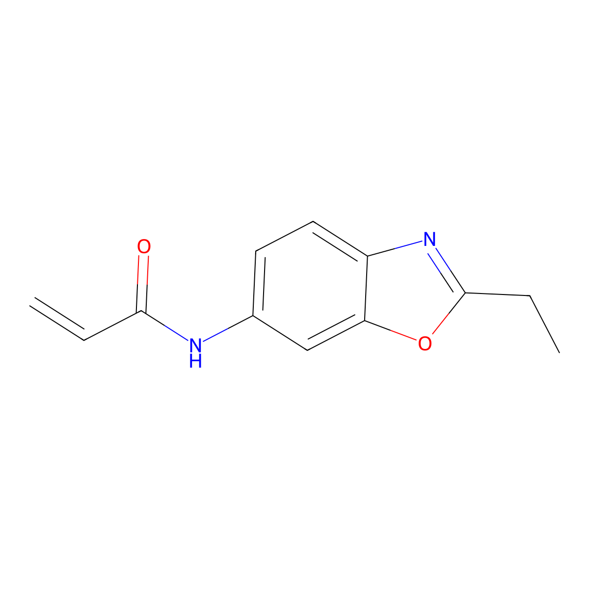 N-(2-ethyl-1,3-benzoxazol-6-yl)prop-2-enamide molecular structure, CAS 2396580-21-3