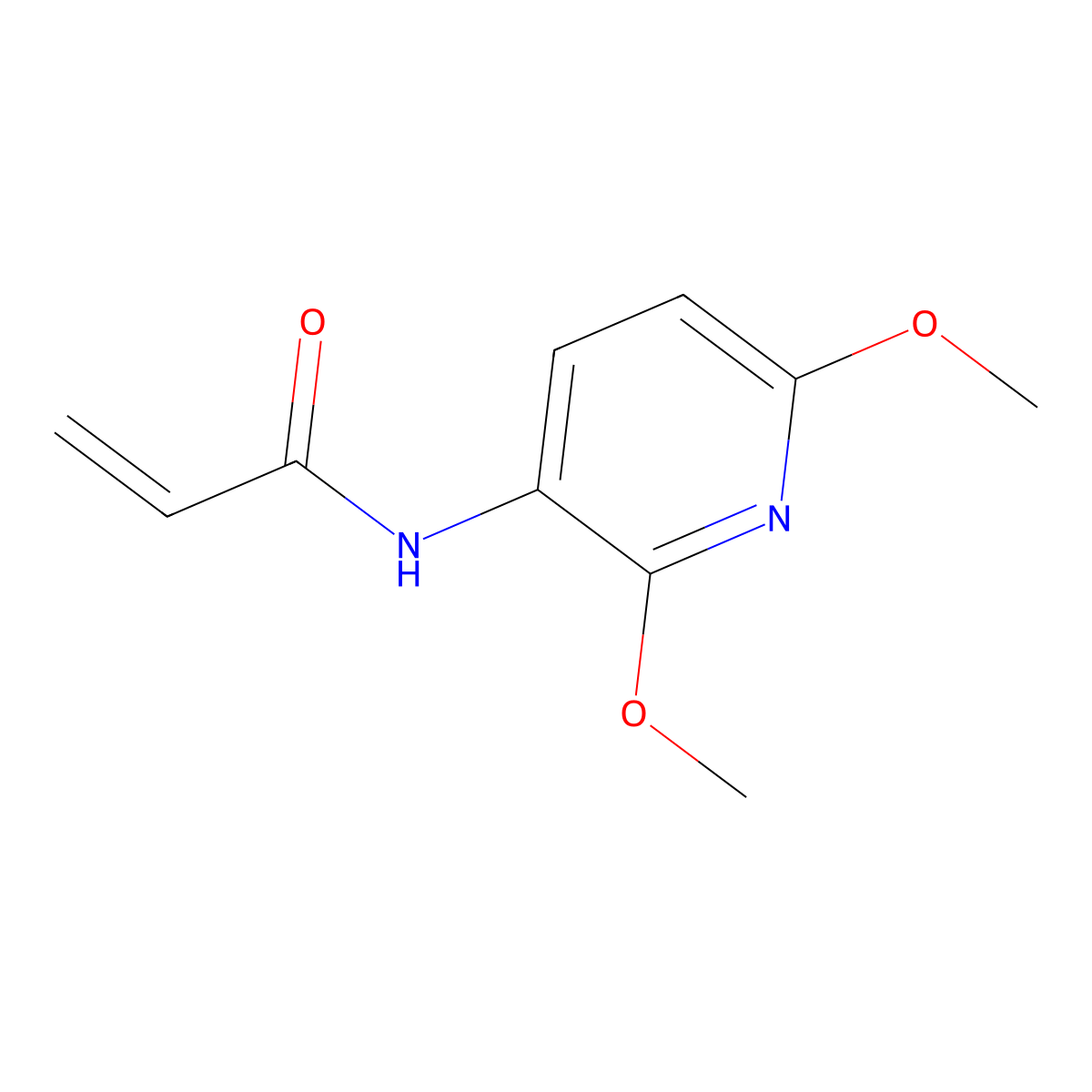 N-(2,6-dimethoxypyridin-3-yl)prop-2-enamide molecular structure, CAS 2396580-27-9