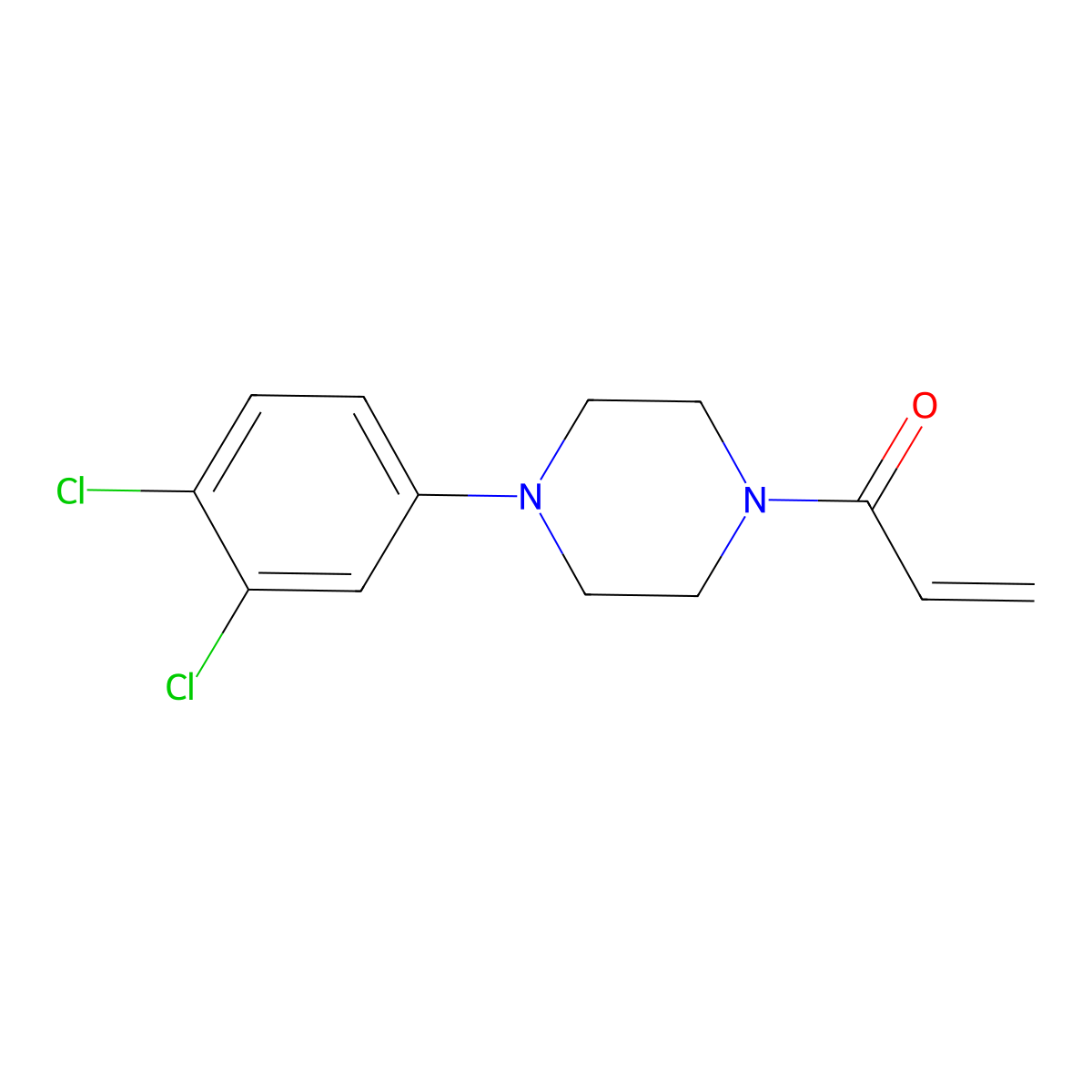 1-[4-(3,4-Dichlorophenyl)piperazin-1-yl]prop-2-en-1-one molecular structure, CAS 2396580-34-8