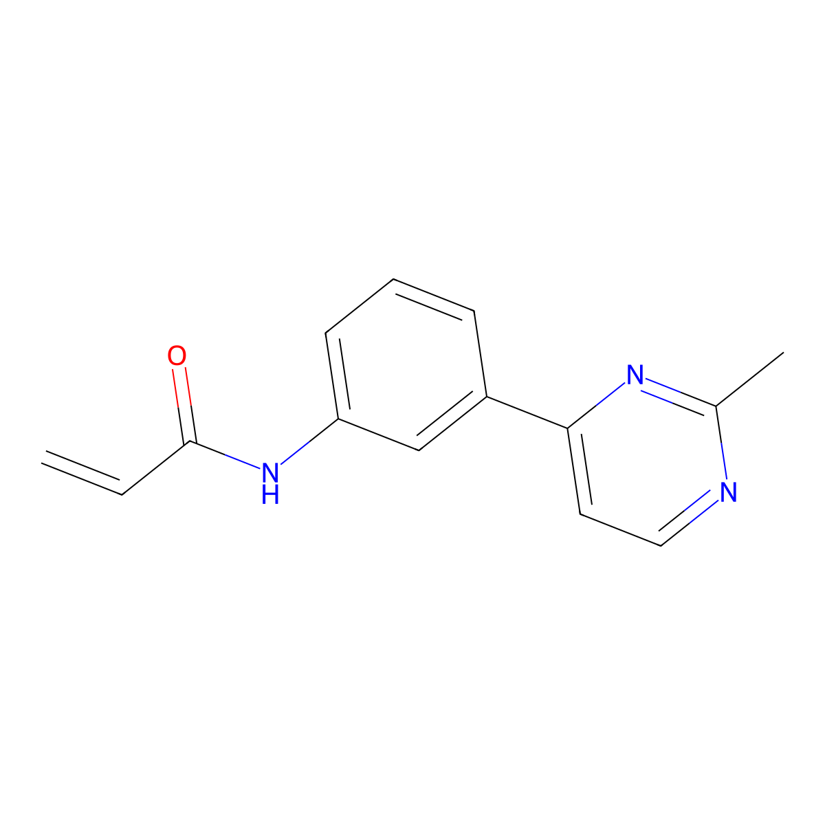 N-[3-(2-methylpyrimidin-4-yl)phenyl]prop-2-enamide molecular structure, CAS 2396580-35-9