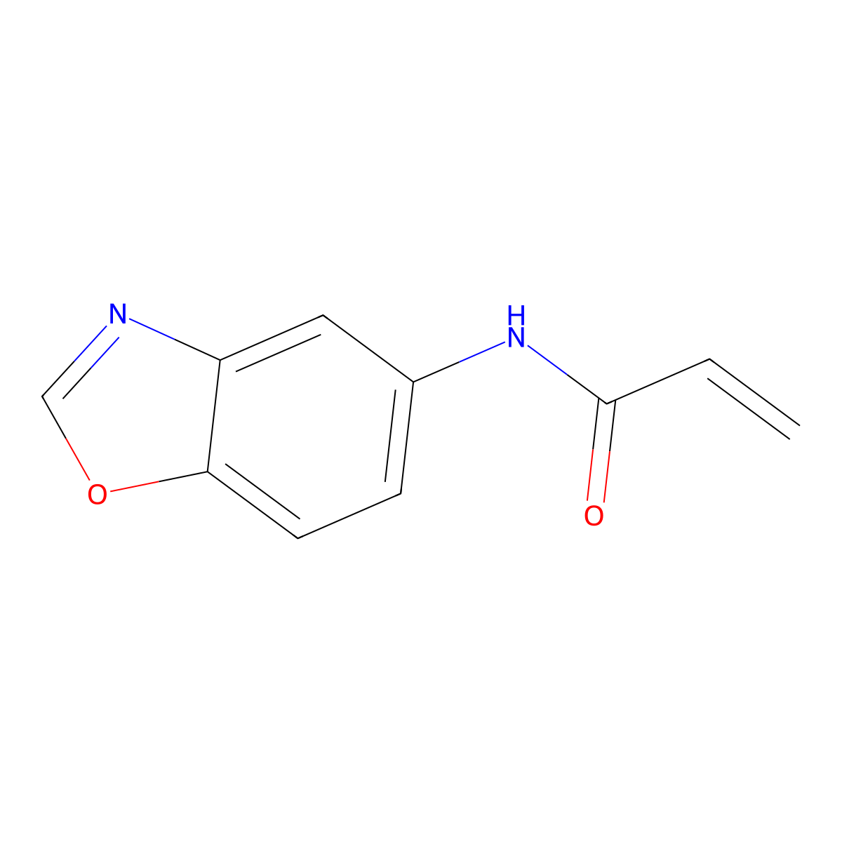 N-(1,3-benzoxazol-5-yl)prop-2-enamide molecular structure, CAS 2396580-41-7
