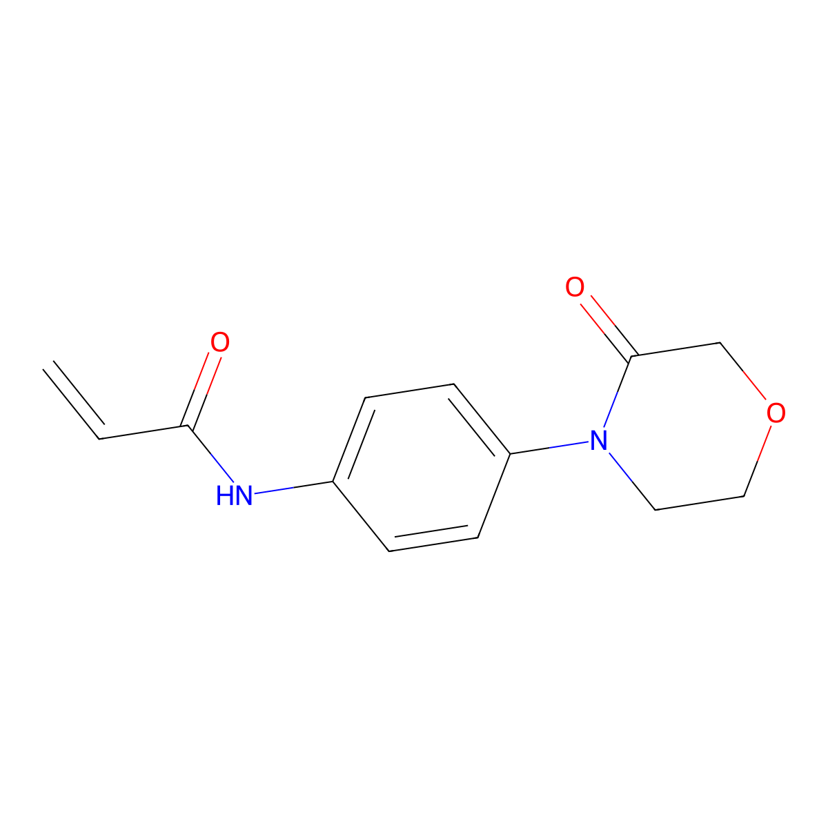 N-[4-(3-Oxomorpholin-4-yl)phenyl]prop-2-enamide molecular structure, CAS 2396580-54-2