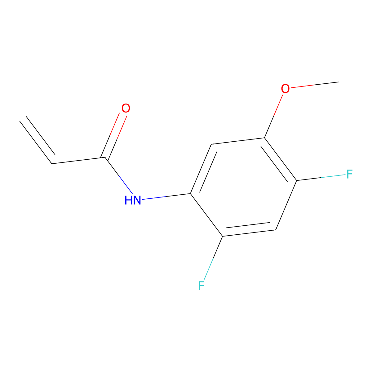 N-(2,4-Difluoro-5-methoxyphenyl)prop-2-enamide molecular structure, CAS 2396580-56-4